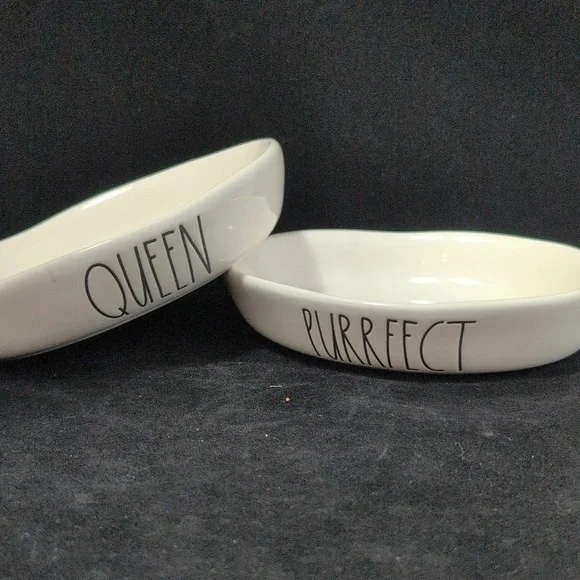 Rae Dunn Kitty Bowls Purrfect &Queen - Picture 2 of 5